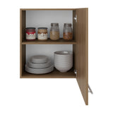 TUHOME Manchester 20-Inch Wall Cabinet with One Door and Two Interior Shelves, Space-Saving Mounted Storage Solution for Bathroom, Kitchen, Laundry or Garage Organization, Compact Vertical Cabinet for Everyday Home Essentials