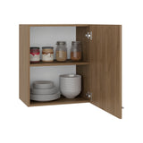 TUHOME Manchester 20-Inch Wall Cabinet with One Door and Two Interior Shelves, Space-Saving Mounted Storage Solution for Bathroom, Kitchen, Laundry or Garage Organization, Compact Vertical Cabinet for Everyday Home Essentials