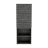 Mila Bathroom Cabinet with Single-Door Compartment, Two Interior Shelves, Dual External Open Shelves and Space-Saving Wall Design for Organized Storage, Daily Essentials Access and Modern Bathroom Convenience
