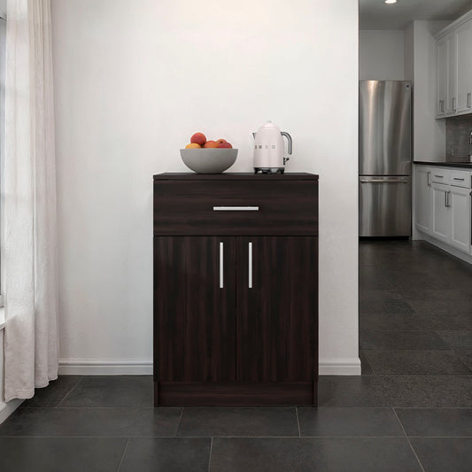 Mayorca Compact Multistorage Cabinet with One Drawer and Two Doors Cabinet with Interior Storage, Kitchen and Coffee Station Storage Option