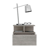 Tuhome Adele Floating Nightstand with One Drawer and Two Lower Shelves, Wall-Mounted Bedside Storage Solution for Compact Bedrooms, Modern Space-Saving Design with Hidden Storage and Display Area for Daily Essentials