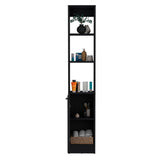 Parks Linen Bathroom Storage Cabinet with One Door and Six Shelves, Tall Freestanding Organizer for Bathroom, Living Room or Kitchen, Multi-Purpose Slim Storage Tower for Towels, Toiletries, Pantry Items and Household Organization