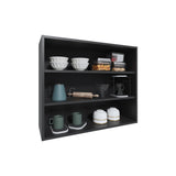 TUHOME Wally 36" Wide x 30" High 3-Tier Open Wall Cabinet, Modern Wall Shelf and Storage Organizer for Bedroom, Office, Living Room or Garage, Deep Cube Shelf System for Decor Display and Everyday Home Organization