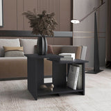 TUHOME Weman 23.6" Wide Modern Coffee Table with Open Storage Shelf, Compact Rectangular Living Room Center Table for Small Spaces, Minimalist Home Office Accent Table with Durable Design and Contemporary Style
