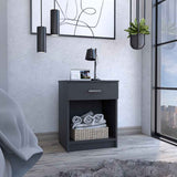 Eco Nightstand, Superior Top,  Single Drawer, Lower Shelf