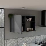 Napoles 2 Wall Cabinet, Open Storage Shelves, Single Door