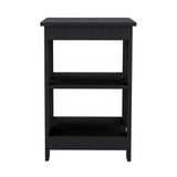 Taylor End Table with Three-Tier Open Storage Shelves, Compact Modern Side Table and Nightstand for Small Spaces, Versatile Sofa Table or Bedside Organizer for Living Room, Bedroom, Office or Entryway Functional Home Organization