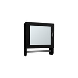 TUHOME Botiq 19.7-Inch Mirror Medicine Cabinet with One Door, Two Interior Shelves and Integrated Towel Rack, Wall-Mounted Storage Organizer for Bathroom or Kitchen Essentials, Space-Saving Modern Cabinet Design