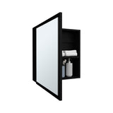 Duma 21.1" H x 19.7" W Mirror Medicine Cabinet, One door with Four interior Shelves for Bathroom, Kitchen