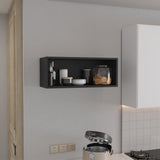 TUHOME Wally 30-Inch Wide Open Wall Cabinet, Cube Wall Shelf for Bedroom, Office, Living Room or Garage, Modern Mounted Storage Cabinet with 12-Inch Height, Deep Display Shelf for Decor and Everyday Organization