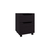Ethan Open Shelves Nightstand with One Door, Modern Bedside Table for Bedroom Storage, Concealed Storage and Open Shelf for Nighttime Essentials, Stylish Table with Rich Kronos Wengue Finish