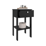 Newcastle Nightstand with One Drawer and Open Shelf, Modern Bedside Table with Smooth-Glide Drawer and Lower Open Shelf for Easy-Access Storage, Stylish and Functional Bedroom Organizer