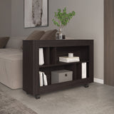 Joge 37.4" Wide Console Table Cart with Six Multi-Size Shelves, Mobile Entryway Table on Casters, Modern Side Table for Living Room, Hallway Storage and Display, Rolling Accent Furniture