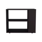 Gardin 19.7" High Side Table with Two Storage Shelves, Modern End Table and Sofa Table for Living Room or Outdoor Use, Compact Accent Table with Open Shelving and Decorative Display Space