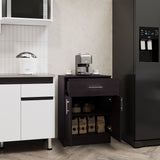 TUHOME Mayorca Multistorage Pantry Cabinet with One Drawer, Two Interior Shelves and Spacious Top Surface, Compact Kitchen Storage Organizer for Small Appliances, Supplies and Everyday Cooking Essentials