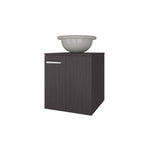 Clyde 18" Floating Vanity with One-Door Cabinet, Porcelain Vessel Sink, Open Shelf for Bathroom Storage, Modern Space-Saving Design, Ideal for Small Bathrooms and Powder Rooms, Maximizing Functionality and Style