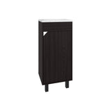 Bethel Free-Standing Bathroom Vanity Cabinet with Integrated Resin Sink Basin, One Access Door and Two Interior Shelves, Functional Storage for Toiletries, Compact Design for Small Bathrooms or Powder Rooms