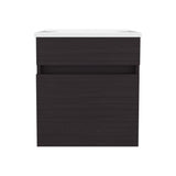 Primavera 18" Wide Floating Bathroom Vanity with One Cabinet and Two Open Shelves, Compact Wall-Mounted Modern Vanity for Small Bathrooms, Storage Organizer for Towels, Toiletries, and Essentials