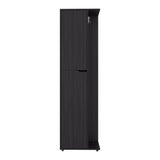Austin Storage Broom Closet with Magnetic-Closure Doors, Tall Multi-Purpose Utility Cabinet for Cleaning Supplies, Durable Engineered Wood Construction and Space-Saving Design