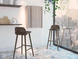 Tuhome Vatta Wall Foldable Counter Table with Multiple Shelves, Extending Surface, Space-Saving Design for Kitchen, Dining Room, or Home Office