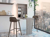 Tuhome Vatta Wall Foldable Counter Table with Multiple Shelves, Extending Surface, Space-Saving Design for Kitchen, Dining Room, or Home Office