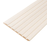 Flexible MDF Wall Panel - Textured Surface for Noise Reduction, Ready to Paint, White, 0.22" Depth, 7.79" Width, 108.27" Height, Easy Installation