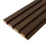 Modern MDF Wall Panel - Textured Surface for Noise Reduction, Honey Oak Finish, 0.71" Depth, 7.94" Width, 96.06" Height, Easy Installation