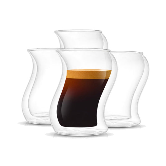 Pivot Double Wall Espresso Glasses, 2 oz