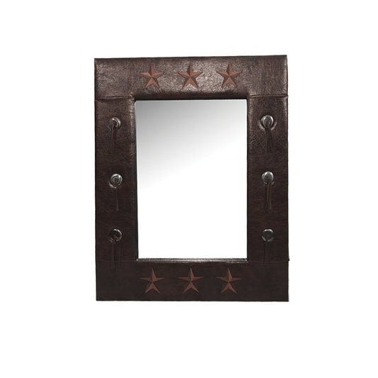 Star Faux Leather Mirror