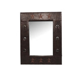 Star Faux Leather Mirror