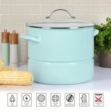 Martha Stewart Thayer 16-Quart Enamel on Steel Steamer Pot w/ Stainless Steel Insert
