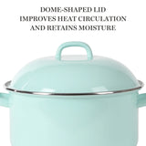 Martha Stewart 6-Quart Enamel on Steel Dutch Oven - Martha Blue