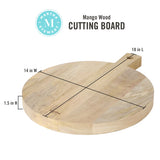 Martha Stewart Kindale Mango Wood Round Cutting Board
