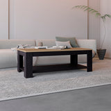 TUHOME Cecil Coffee Table with Spacious Top Surface and Open Storage Shelf, Modern Centerpiece for Living Rooms or Lounge Areas, Functional Display and Organization Solution for Books, Decor, Remote Controls and Everyday Essentials