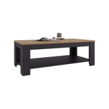 TUHOME Cecil Coffee Table with Spacious Top Surface and Open Storage Shelf, Modern Centerpiece for Living Rooms or Lounge Areas, Functional Display and Organization Solution for Books, Decor, Remote Controls and Everyday Essentials