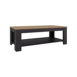 TUHOME Cecil Coffee Table with Spacious Top Surface and Open Storage Shelf, Modern Centerpiece for Living Rooms or Lounge Areas, Functional Display and Organization Solution for Books, Decor, Remote Controls and Everyday Essentials