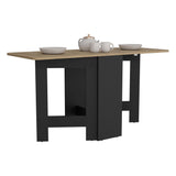 TUHOME Gateleg Folding Table with Space-Saving Drop-Leaf Design, Compact Foldable Structure and Sturdy Work Surface Offering Versatile Dining, Crafting and Home Office Functionality for Modern Small-Space Living