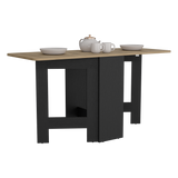 TUHOME Gateleg Folding Table with Space-Saving Drop-Leaf Design, Compact Foldable Structure and Sturdy Work Surface Offering Versatile Dining, Crafting and Home Office Functionality for Modern Small-Space Living