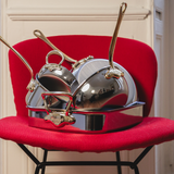 Mauviel M'COOK B 5-Ply 5-Piece Cookware Set With Brass Handles