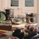 Mauviel M'URBAN 4 Saute Pan With Lid, Cast Stainless Steel Handle
