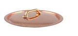 Mauviel M'Tradition Polished Copper & Tin Inside Splayed Saute Pan With Lid, Brass Handle, 3-Qt