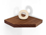 Corner Shelf with Visible Bracket