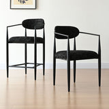 Manhattan Modern Chenille Dining Chair With Arms (Set of 4)