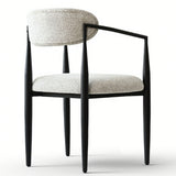 Manhattan Modern Chenille Dining Chair With Arms (Set of 2)