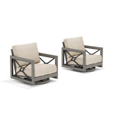 Marindo 6 Piece Patio Swivel Seating Set With Ottoman