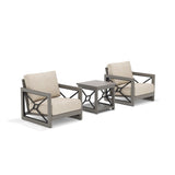 Marindo 3 Pieces Aluminum Patio Bistro Set with Sunbrella® Cushions