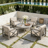 Marindo 4 Piece Lounge Chairs and Round Coffee Table