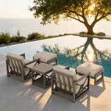Marindo 5-Piece Aluminum Patio Lounge Chair Set