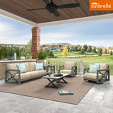 Marindo 5 Pieces Aluminum Patio Conversation Set with Sunbrella® Cushions for 5 Person