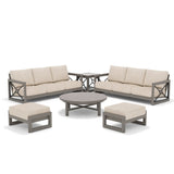 Marindo 6 Piece Outdoor Convertibale Sectional Sofa Set With 2 Ottoman